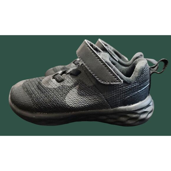 Nike Baby Boys Black Sneakers 6c Lightweight Fabric Hook Loop Closure Comfortab - Picture 4 of 7